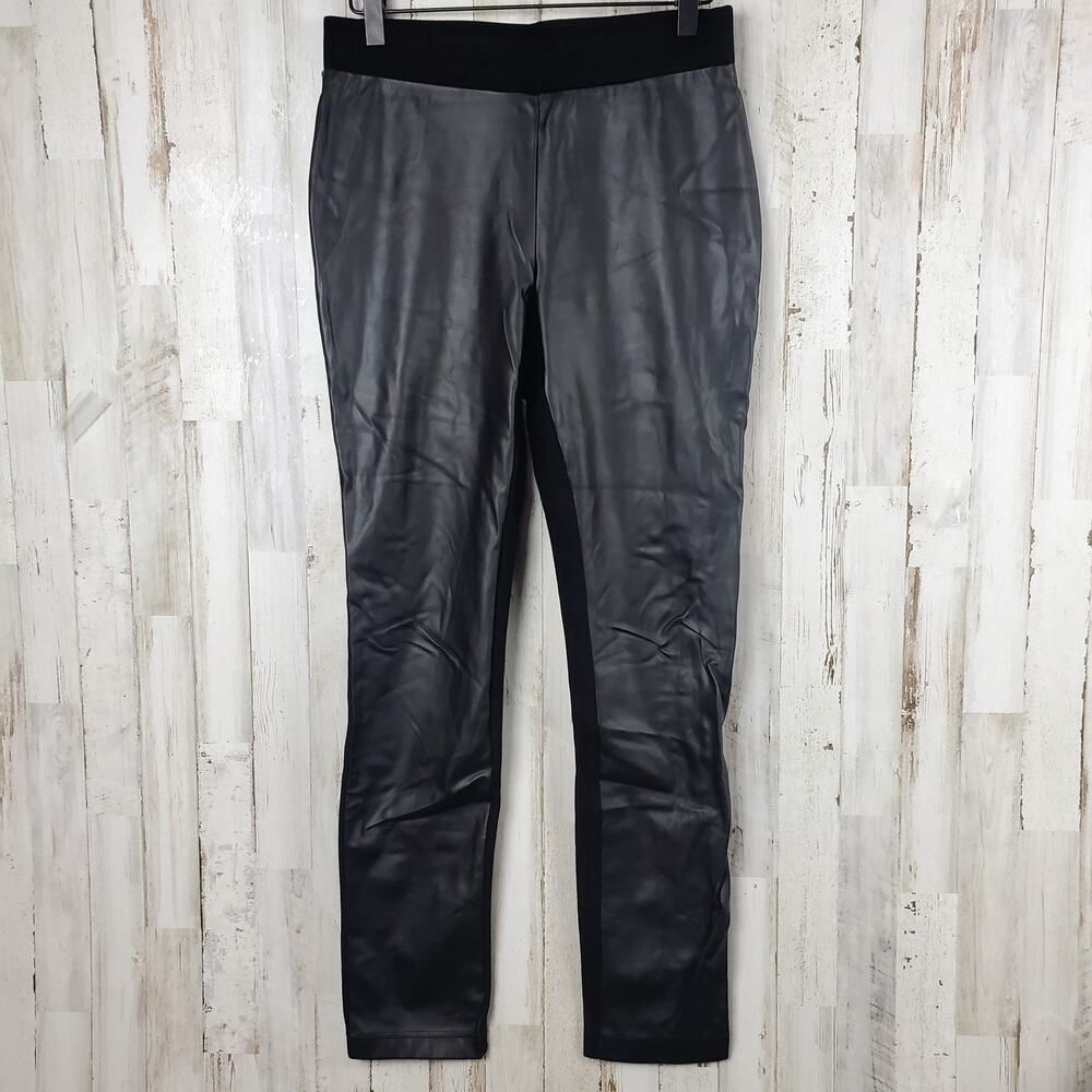 Kenneth Cole Faux Leather Leggings Black Size Small